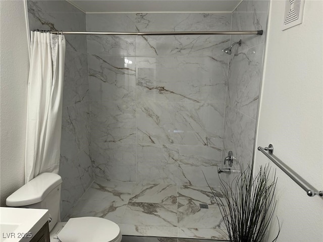 7885 W Flamingo Rd Unit 2019, Las Vegas, NV 89147 - bathroom with a shower with shower curtain, toilet, and vanity