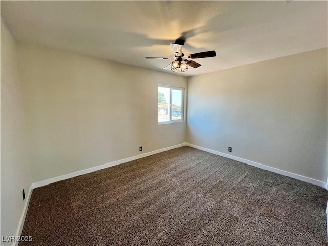 407 Tiger Lily Way, Henderson, NV 89015 - empty room with ceiling fan, baseboards, and dark colored carpet