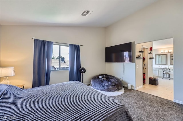 5502 Cinnamon Ave, Las Vegas, NV 89122 - tiled bedroom featuring carpet flooring and baseboards