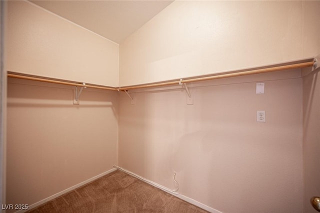 7500 Peaceful Brook St, Las Vegas, NV 89131 - walk in closet featuring carpet and lofted ceiling