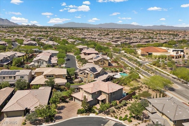 10470 Dove Meadow Way, Las Vegas, NV 89135 - aerial perspective of suburban area featuring a mountainous background