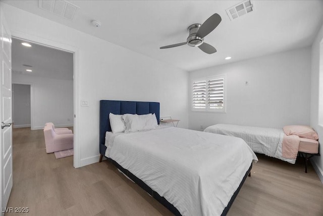 10470 Dove Meadow Way, Las Vegas, NV 89135 - bedroom with wood finished floors, recessed lighting, ceiling fan, and baseboards