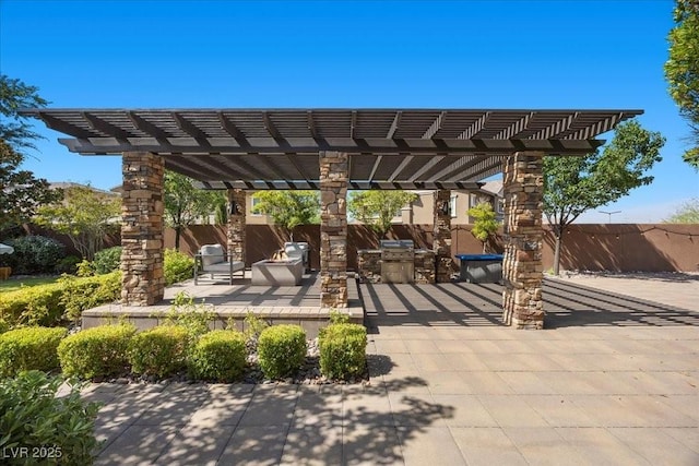 10470 Dove Meadow Way, Las Vegas, NV 89135 - view of patio / terrace featuring a pergola