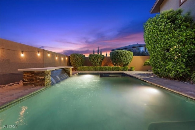 10470 Dove Meadow Way, Las Vegas, NV 89135 - view of pool at dusk