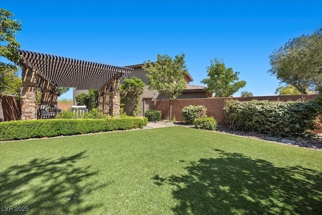 10470 Dove Meadow Way, Las Vegas, NV 89135 - view of yard featuring a pergola