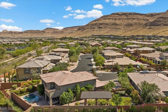 10470 Dove Meadow Way, Las Vegas, NV 89135 - aerial view of residential area with a mountain backdrop