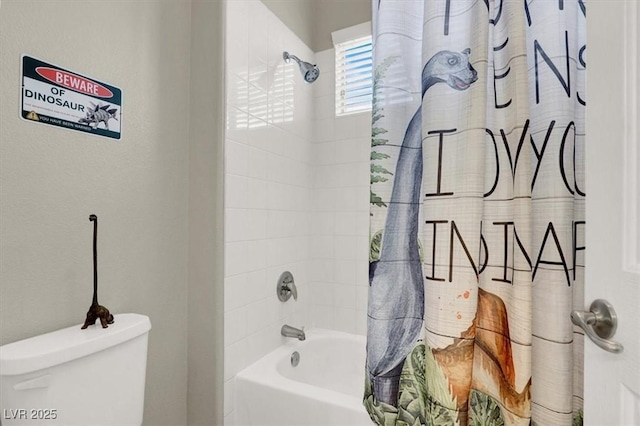 7310 Heggie Ave, Las Vegas, NV 89131 - full bathroom with shower / bath combo with shower curtain and toilet