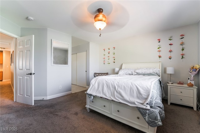 9513 Perennial View Ave, Las Vegas, NV 89148 - bedroom with carpet, baseboards, and a ceiling fan