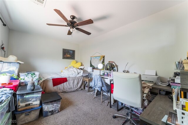 9513 Perennial View Ave, Las Vegas, NV 89148 - home office featuring ceiling fan and carpet floors