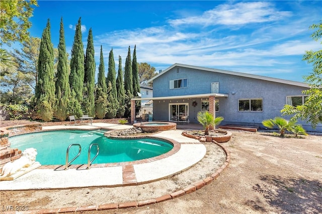 1808 Piccolo Way, Las Vegas, NV 89146 - outdoor pool featuring an in-ground hot tub and a patio