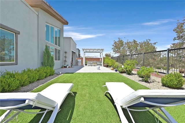 6184 Willow Rock St, Las Vegas, NV 89135 - view of yard featuring a pergola and a patio area