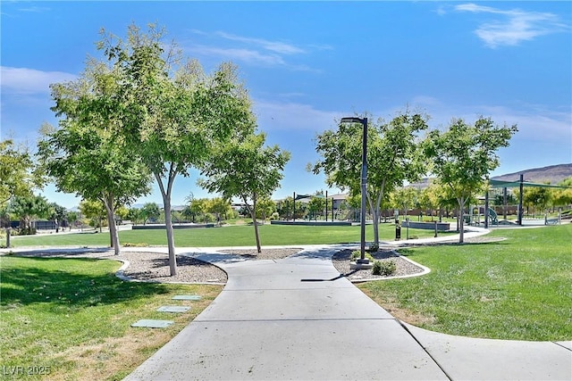 6184 Willow Rock St, Las Vegas, NV 89135 - view of home's community with a yard
