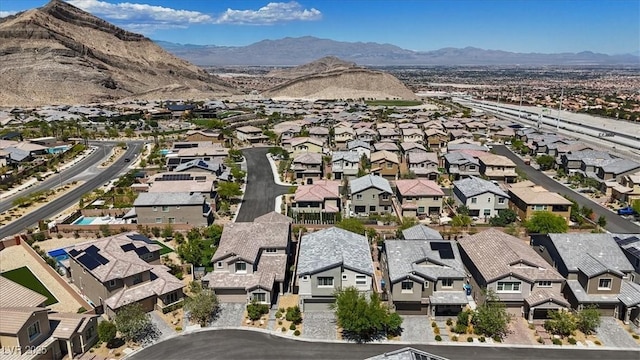 10954 Free Flow Pl, Las Vegas, NV 89138 - aerial view of residential area featuring a mountain backdrop