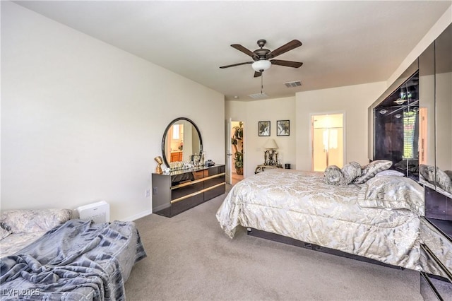 8269 Skye Peak St, Las Vegas, NV 89166 - bedroom featuring carpet floors, baseboards, and a ceiling fan
