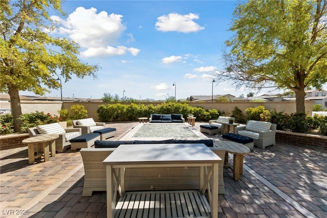 485 Pebble Run Ave, Henderson, NV 89011 - view of patio / terrace with an outdoor living space