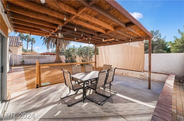 4209 Glass Lantern Dr, North Las Vegas, NV 89032 - view of patio with outdoor dining area and a fenced backyard