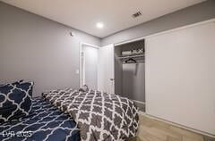 1012 Greystone Dr, Las Vegas, NV 89108 - bedroom featuring a closet, recessed lighting, and baseboards