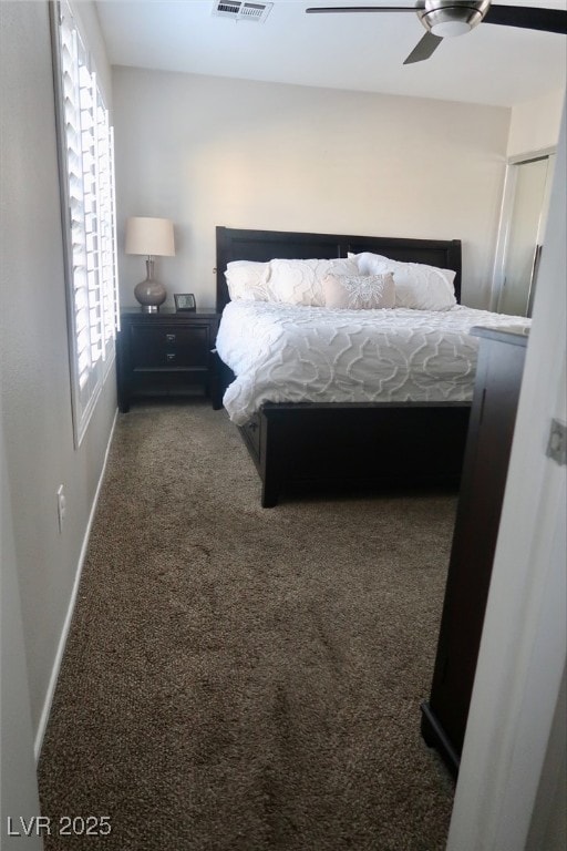 7257 Early Pioneer Ave, Las Vegas, NV 89129 - bedroom featuring carpet floors, baseboards, and a ceiling fan