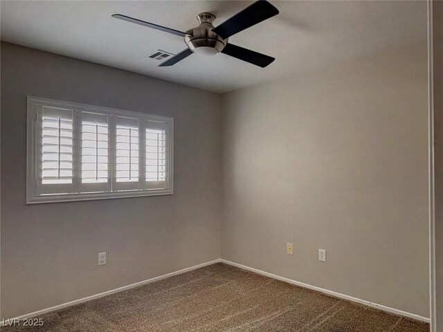 7257 Early Pioneer Ave, Las Vegas, NV 89129 - spare room featuring a ceiling fan, carpet, and baseboards