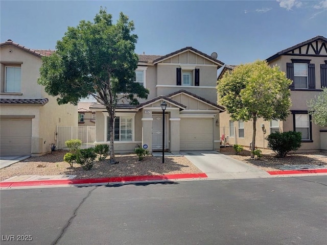 7257 Early Pioneer Ave, Las Vegas, NV 89129 - view of front of house featuring stucco siding, driveway, and an attached garage