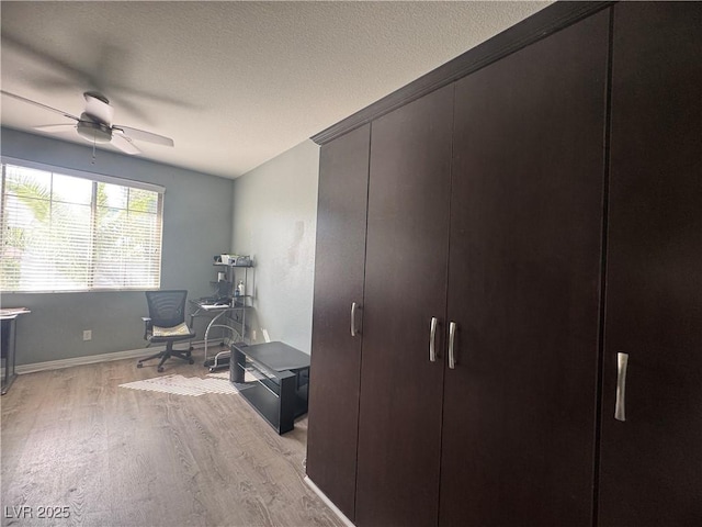640 House Blend Ln, Henderson, NV 89052 - office featuring light wood-style flooring and ceiling fan
