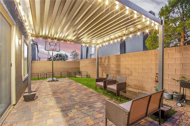 8021 Adelaide Hills St, Las Vegas, NV 89113 - view of patio / terrace with a fenced backyard