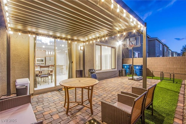 8021 Adelaide Hills St, Las Vegas, NV 89113 - view of patio / terrace with fence