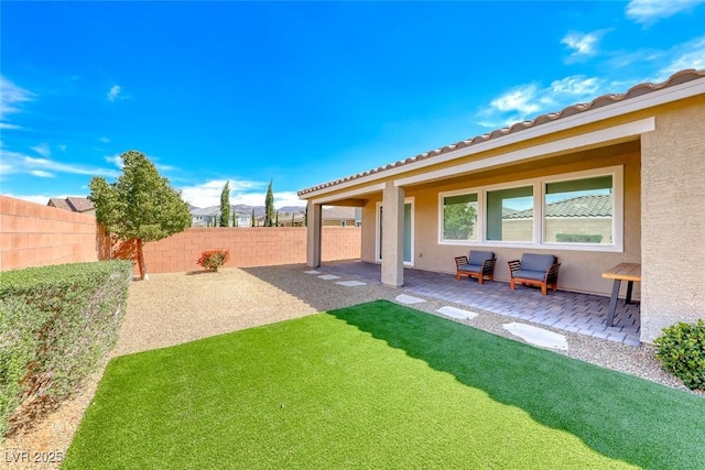 view of yard with a patio