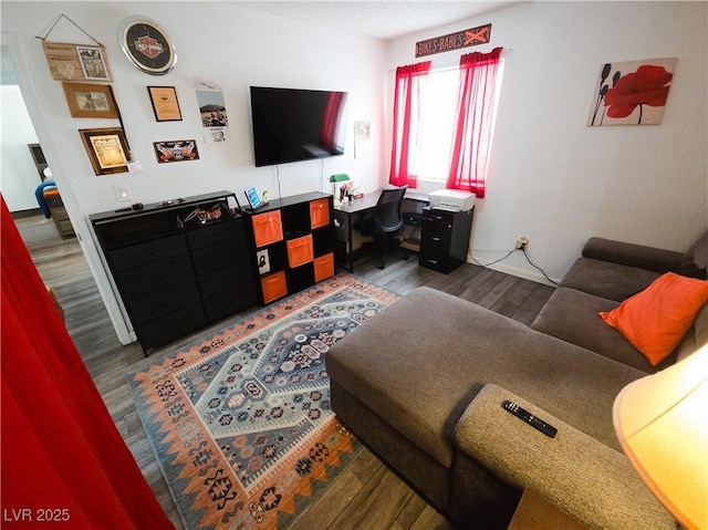 3771 Desert Marina Dr Unit 95, Laughlin, NV 89029 - living room with wood finished floors and a desk