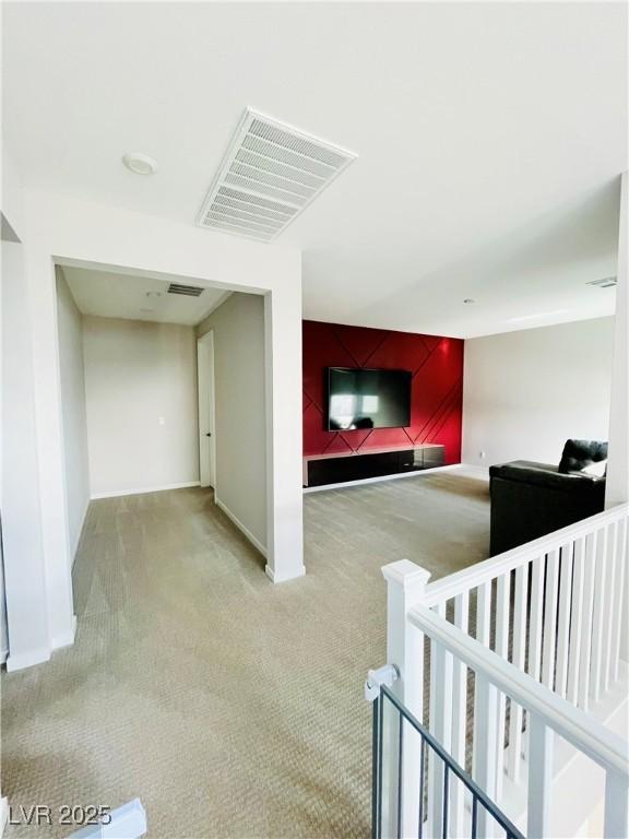 10280 Midnight Meteor Ave, Las Vegas, NV 89166 - hall featuring carpet, an upstairs landing, and baseboards