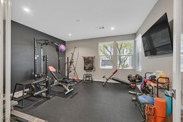 6834 Fallen Rock St, North Las Vegas, NV 89084 - workout area featuring recessed lighting