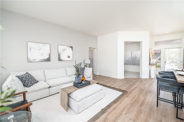 10301 Coal Creek Pl, Las Vegas, NV 89134 - living room with light wood-type flooring and baseboards
