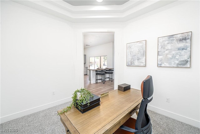 10301 Coal Creek Pl, Las Vegas, NV 89134 - carpeted office featuring a raised ceiling and baseboards