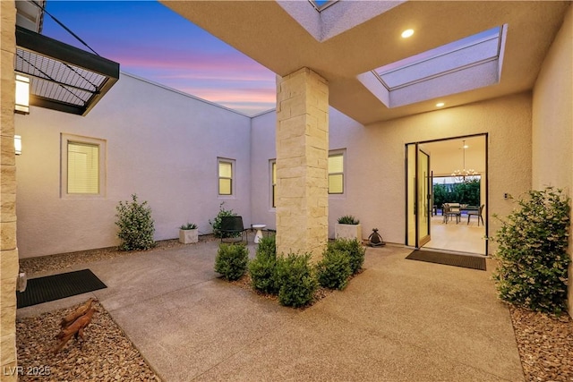 11895 Skyline Arch Ct, Las Vegas, NV 89138 - view of patio terrace at dusk