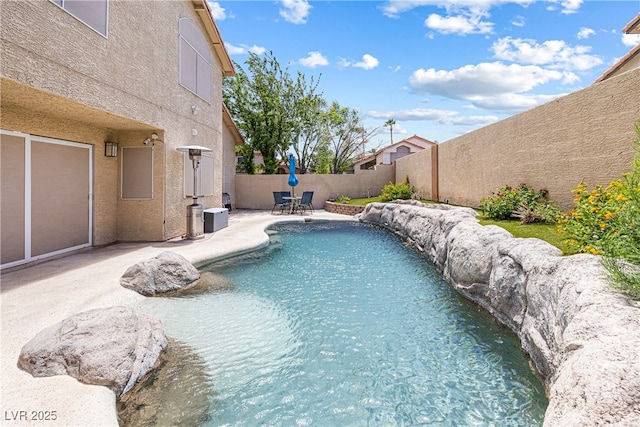 5449 Desert Spring Rd, Las Vegas, NV 89149 - view of swimming pool featuring a patio area and a fenced backyard