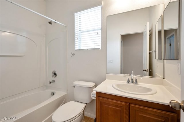 8152 Satin Carnation Ln, Las Vegas, NV 89166 - bathroom featuring toilet, shower / bathtub combination, and vanity