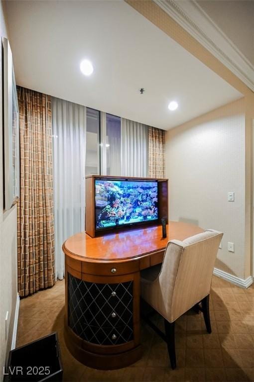 135 Harmon Ave Unit 3220, Las Vegas, NV 89109 - bar area with recessed lighting and baseboards