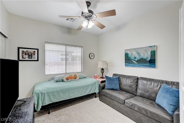 8250 Lincoln Valley St, Las Vegas, NV 89123 - carpeted bedroom featuring a ceiling fan