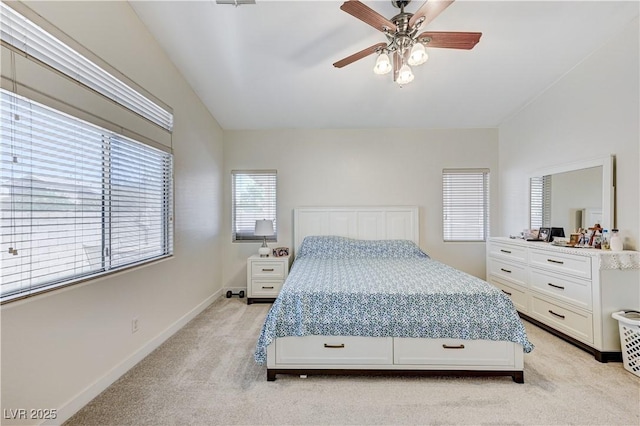 8250 Lincoln Valley St, Las Vegas, NV 89123 - bedroom with light colored carpet, baseboards, and a ceiling fan