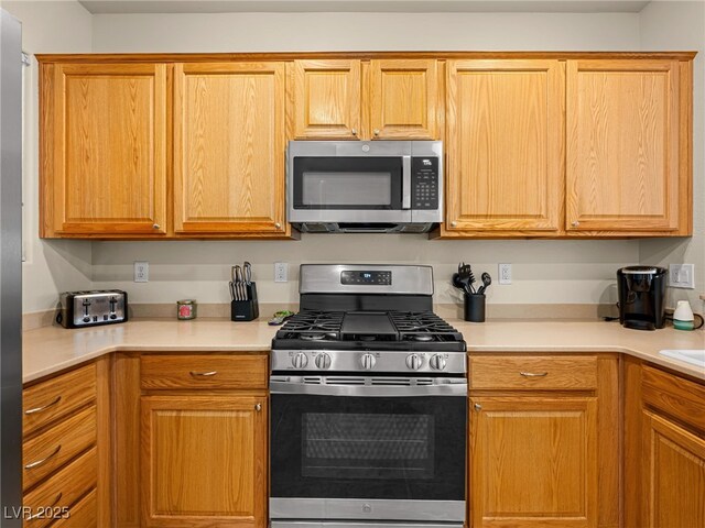 2558 Divine Sky Dr, Henderson, NV 89044 - kitchen featuring appliances with stainless steel finishes and light countertops