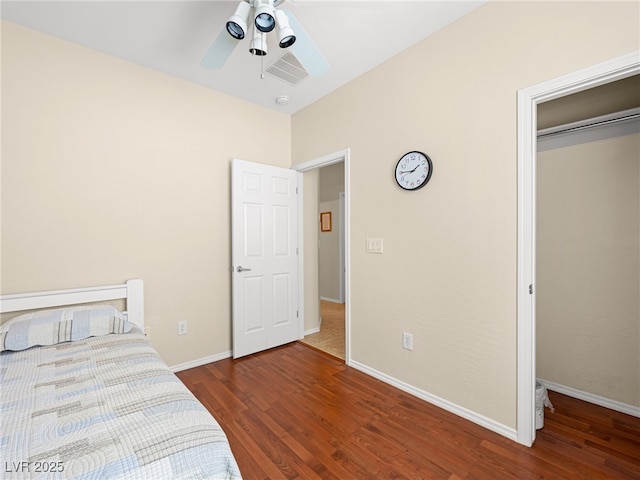 2558 Divine Sky Dr, Henderson, NV 89044 - bedroom featuring wood finished floors and a ceiling fan