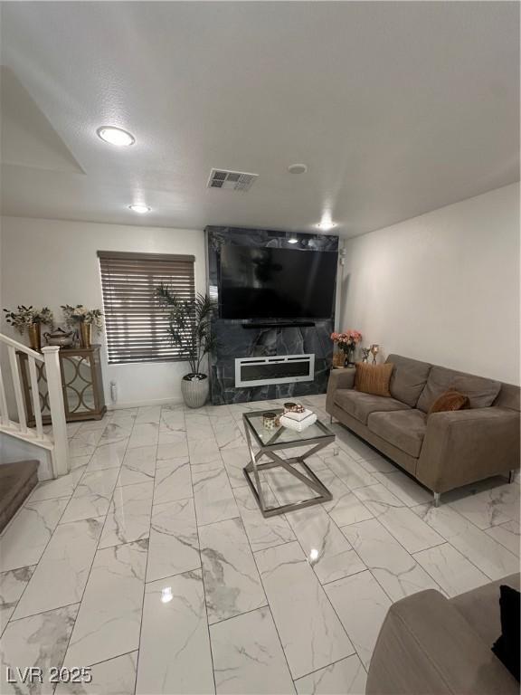 369 Stone Fly Rd, North Las Vegas, NV 89032 - living area with marble finish floors