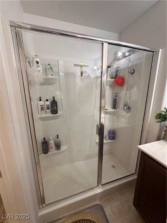 369 Stone Fly Rd, North Las Vegas, NV 89032 - bathroom with a shower stall and vanity