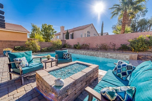 8137 Cape Flattery Ave, Las Vegas, NV 89147 - view of pool with a fenced backyard and a patio area