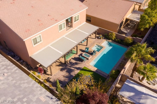 8137 Cape Flattery Ave, Las Vegas, NV 89147 - view from above of property with a pool