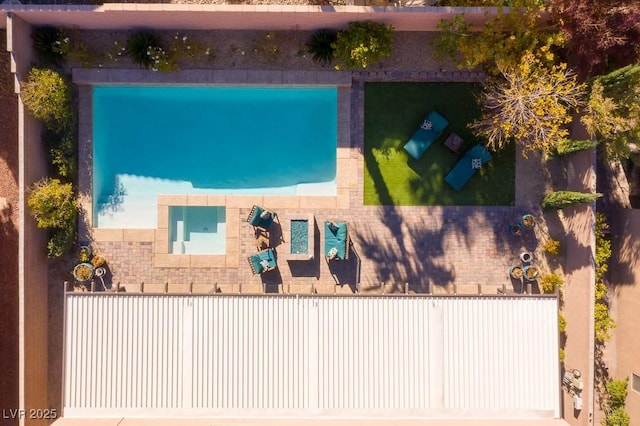 8137 Cape Flattery Ave, Las Vegas, NV 89147 - aerial view of a pool
