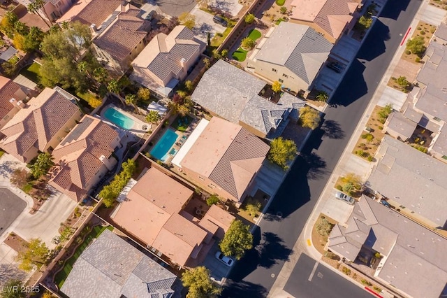 8137 Cape Flattery Ave, Las Vegas, NV 89147 - aerial view of residential area featuring a pool area