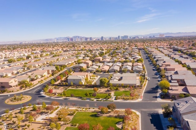 8137 Cape Flattery Ave, Las Vegas, NV 89147 - aerial view of residential area with a mountainous background
