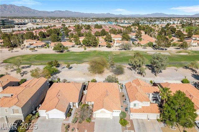 7460 Desert Flame Ct, Las Vegas, NV 89149 - view of property location with a golf course, nearby suburban area, and a mountain backdrop
