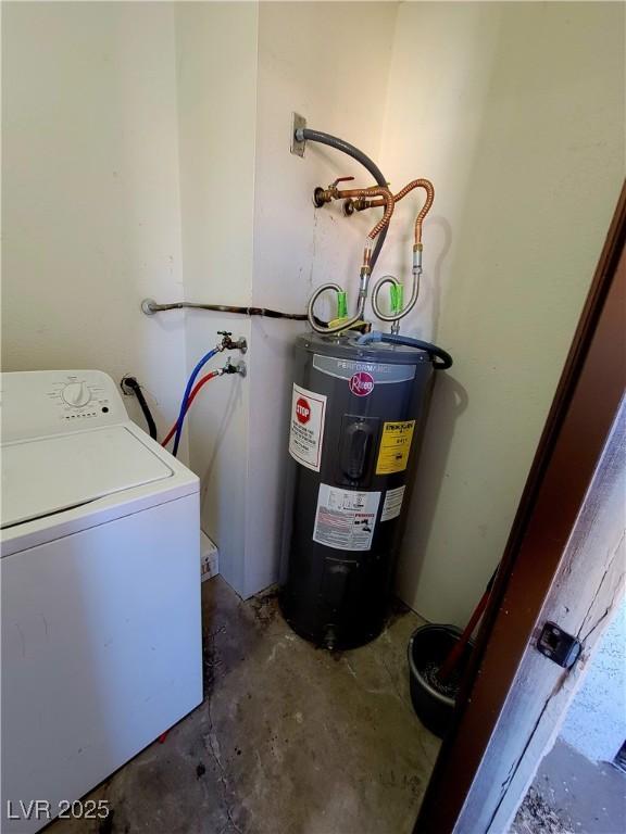 3151 Soaring Gulls Dr Unit 2101, Las Vegas, NV 89128 - utility room featuring washer / clothes dryer and water heater